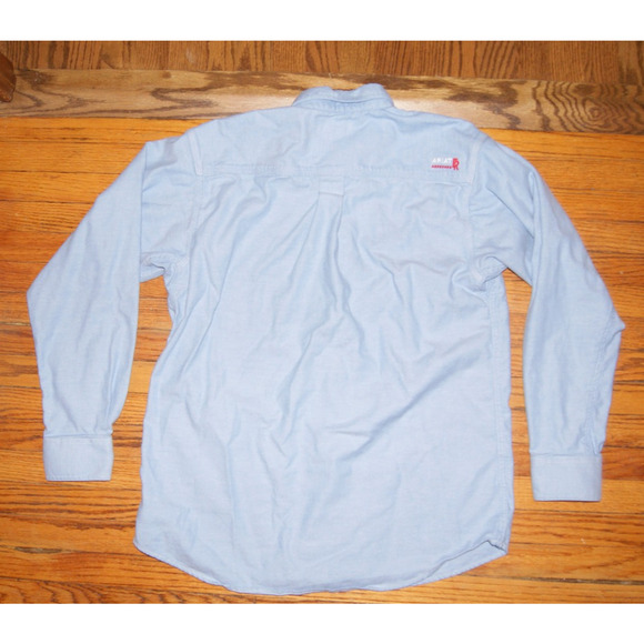 Ariat FR Shirt Mens L Blue Flame Resistant Button Up CAT 2 Workwear 8.9 ATPV - Picture 8 of 14